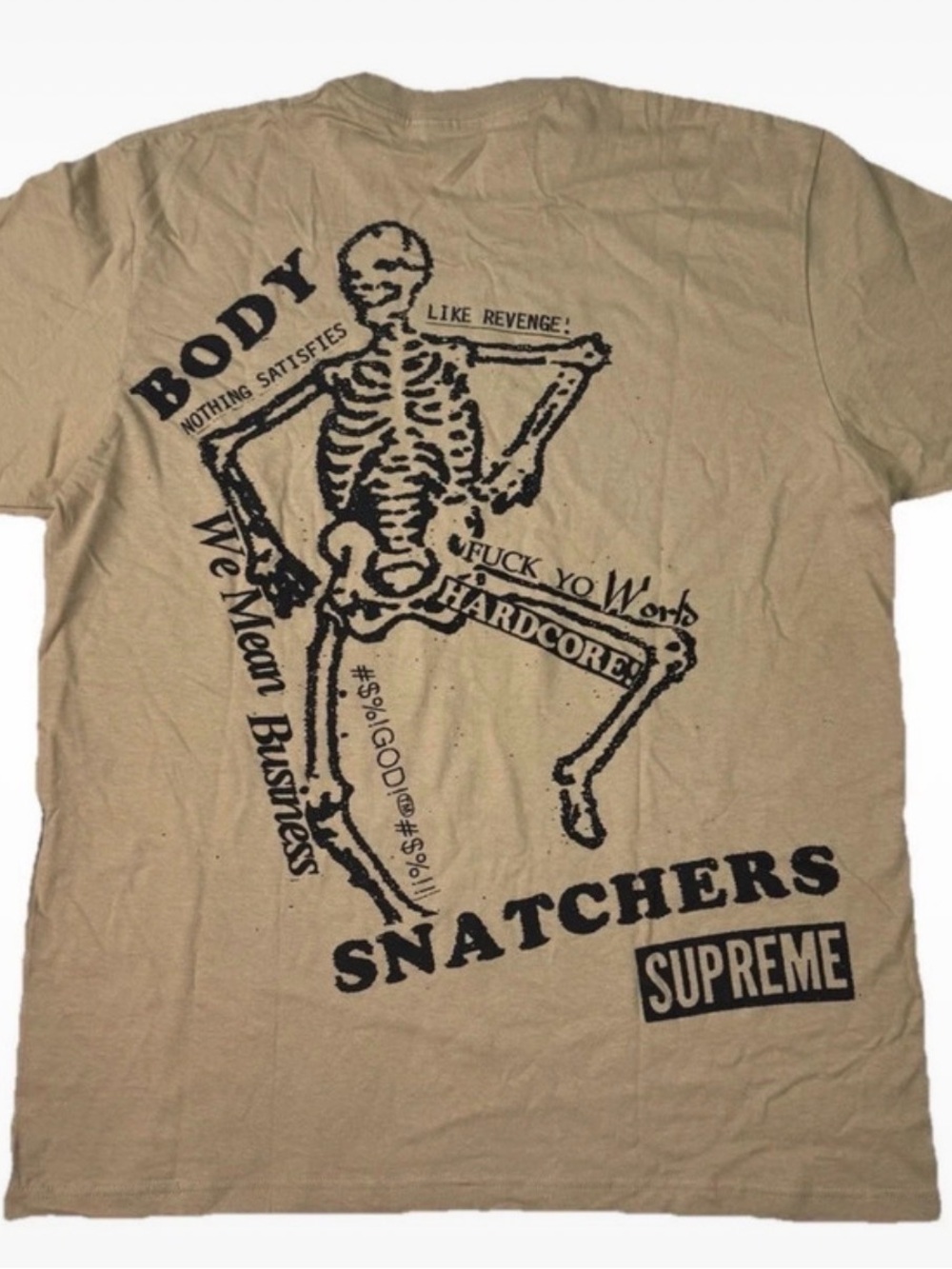 Supreme Mens Medium Khaki Short Sleeve Body
Snatchers Graphic Tee T-Shirt
